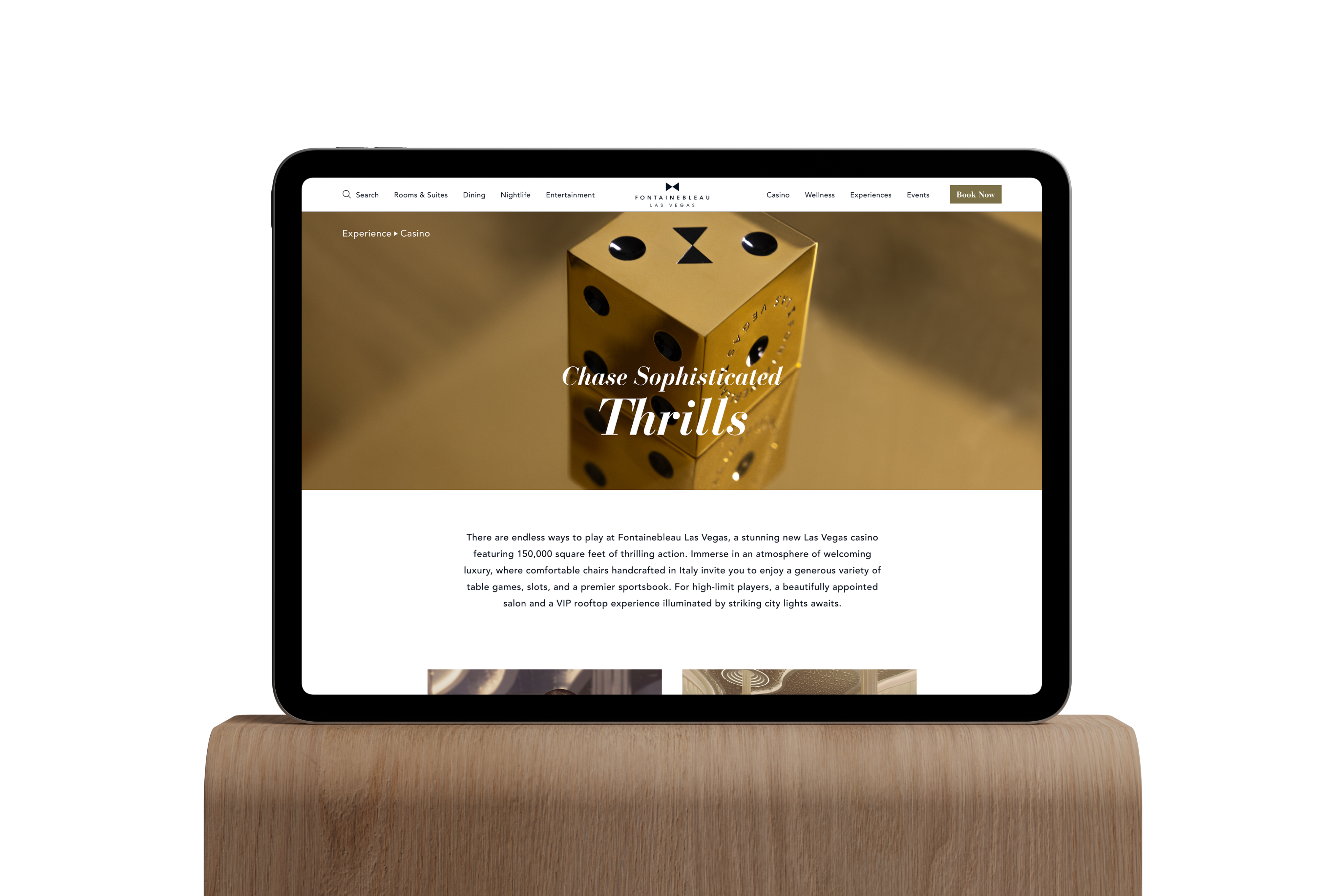 Responsive layouts on tablet and desktop.