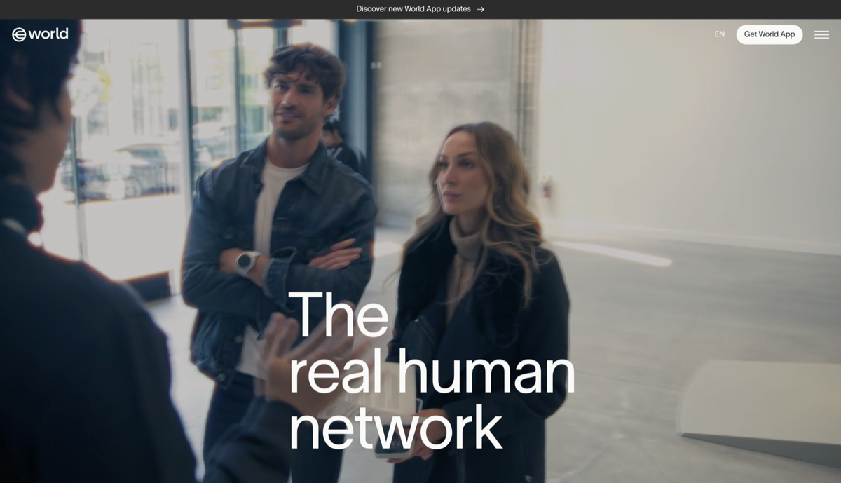 World homepage screenshot