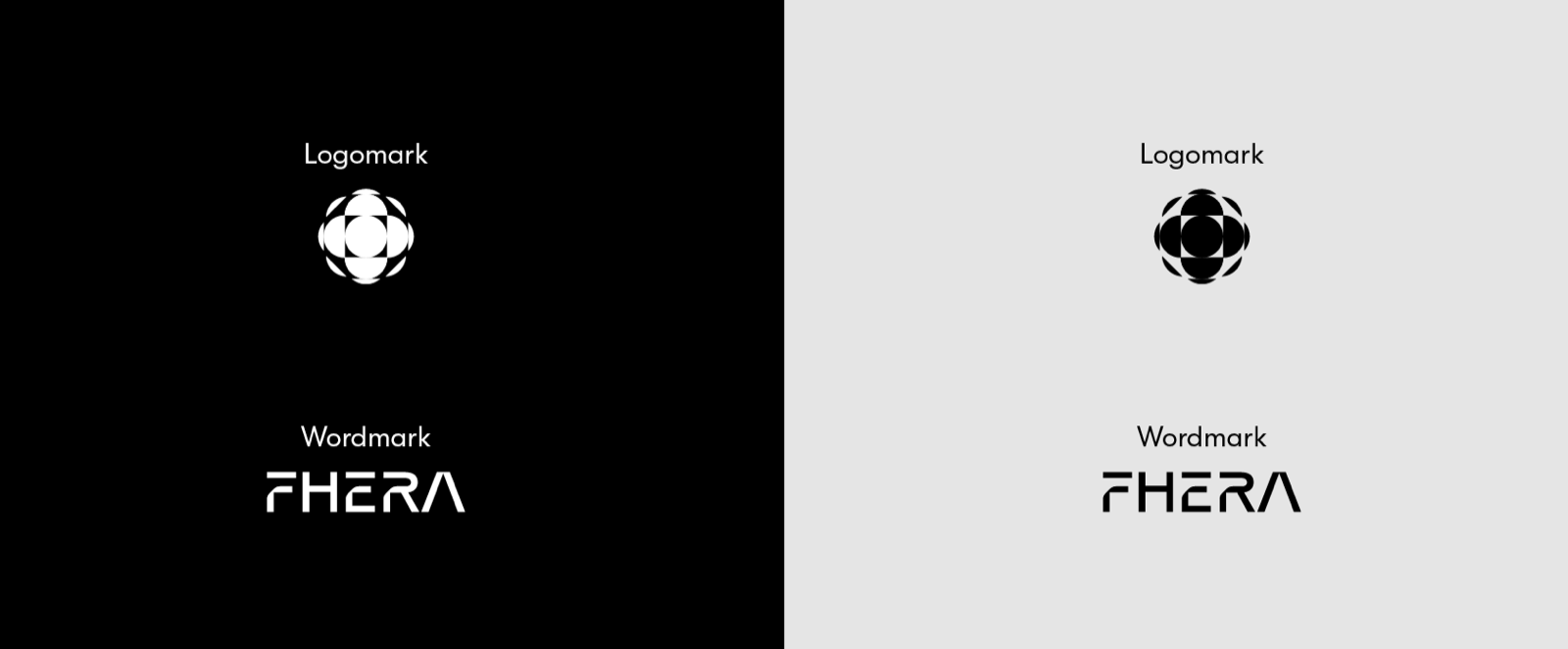 Final Fhera wordmark and explosion-inspired logo on a dark gradient backdrop.